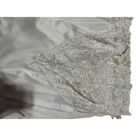 Vanity Fair Full Slip Vintage White Nylon Lace 10-752 Adjustable Straps Size 36 - Picture 6 of 11